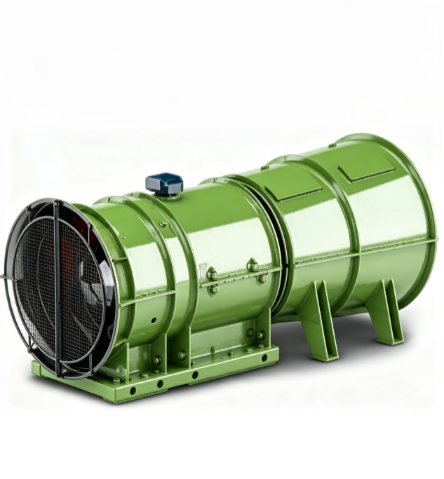 Axial main ventilation systems and fans