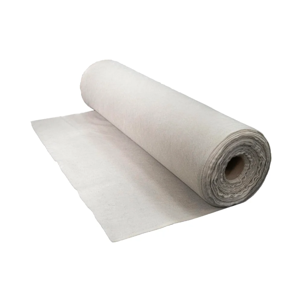 Needle-punched fabrics in rolls