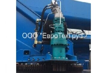 Gearbox for the slewing drive of a mobile truck crane.