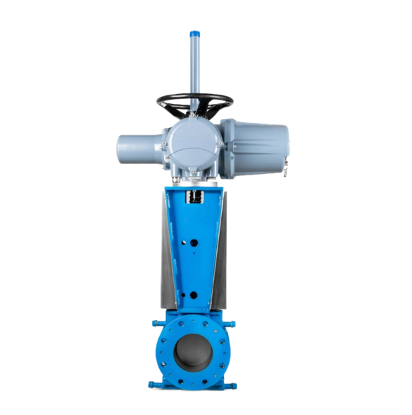 Knife slide gate valve with pneumatic actuator DN300 RU10