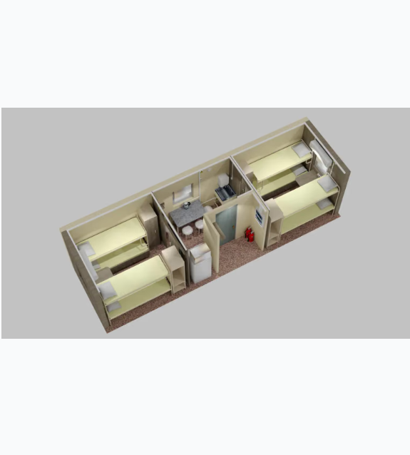 Residential wagon-house for 8 people
