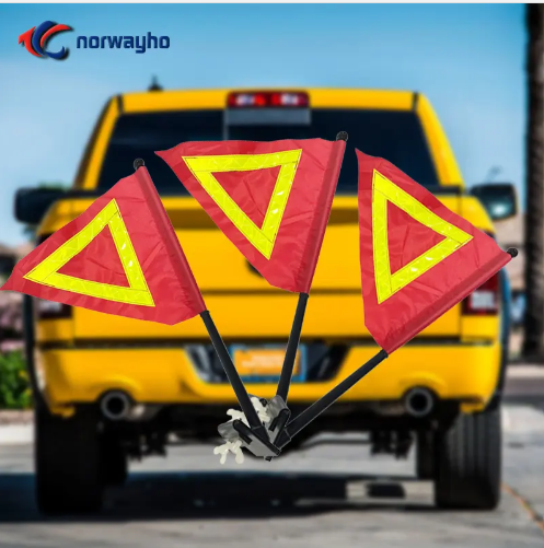 NWH-WP REFLECTIVE FLAG WARNING CAR WINDOW FLAG