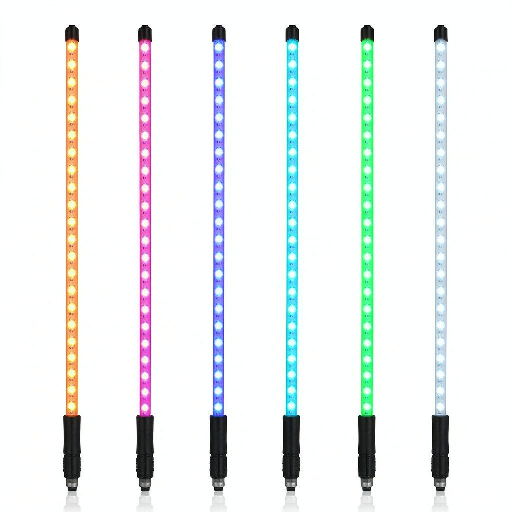 NWH-IC Inside LED Whip 365 Colors Combination Dream Lighting Flag Whip for offroading