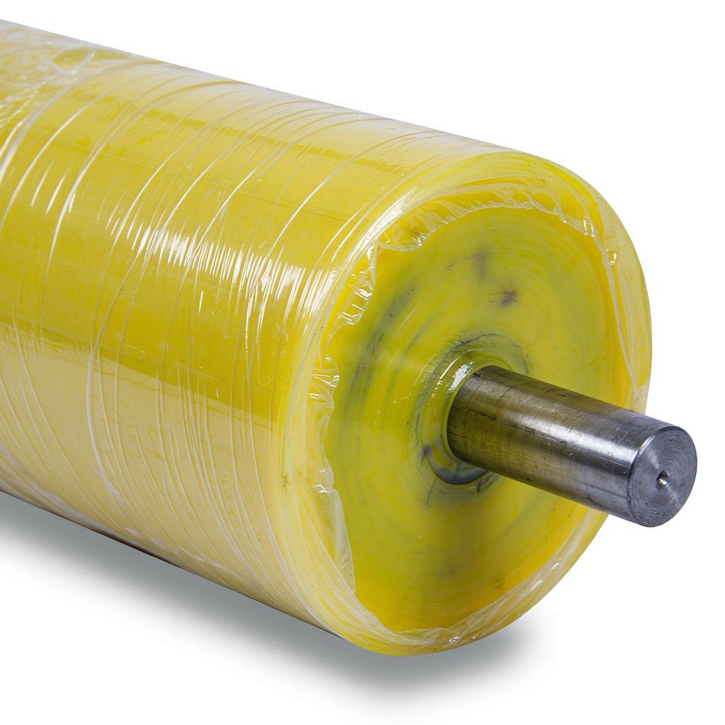 Coating of shafts with polyurethane
